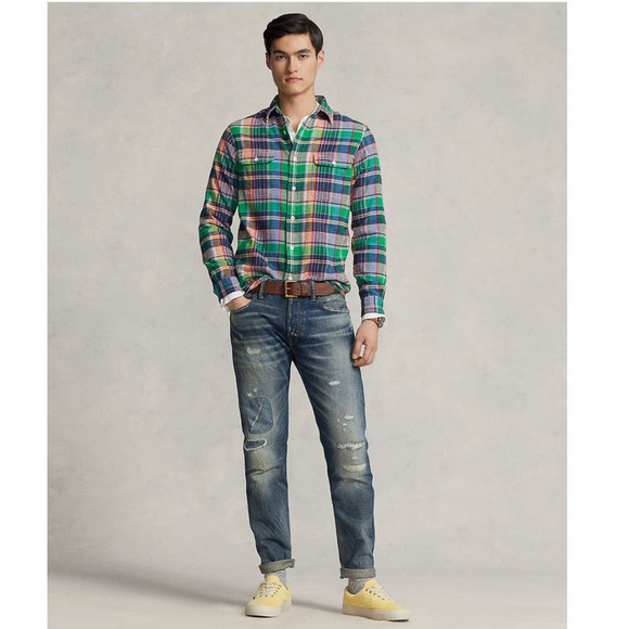 NEW Polo Ralph Lauren Men's Classic Fit Plaid Flannel Workshirt Casual Size XL - Picture 4 of 6